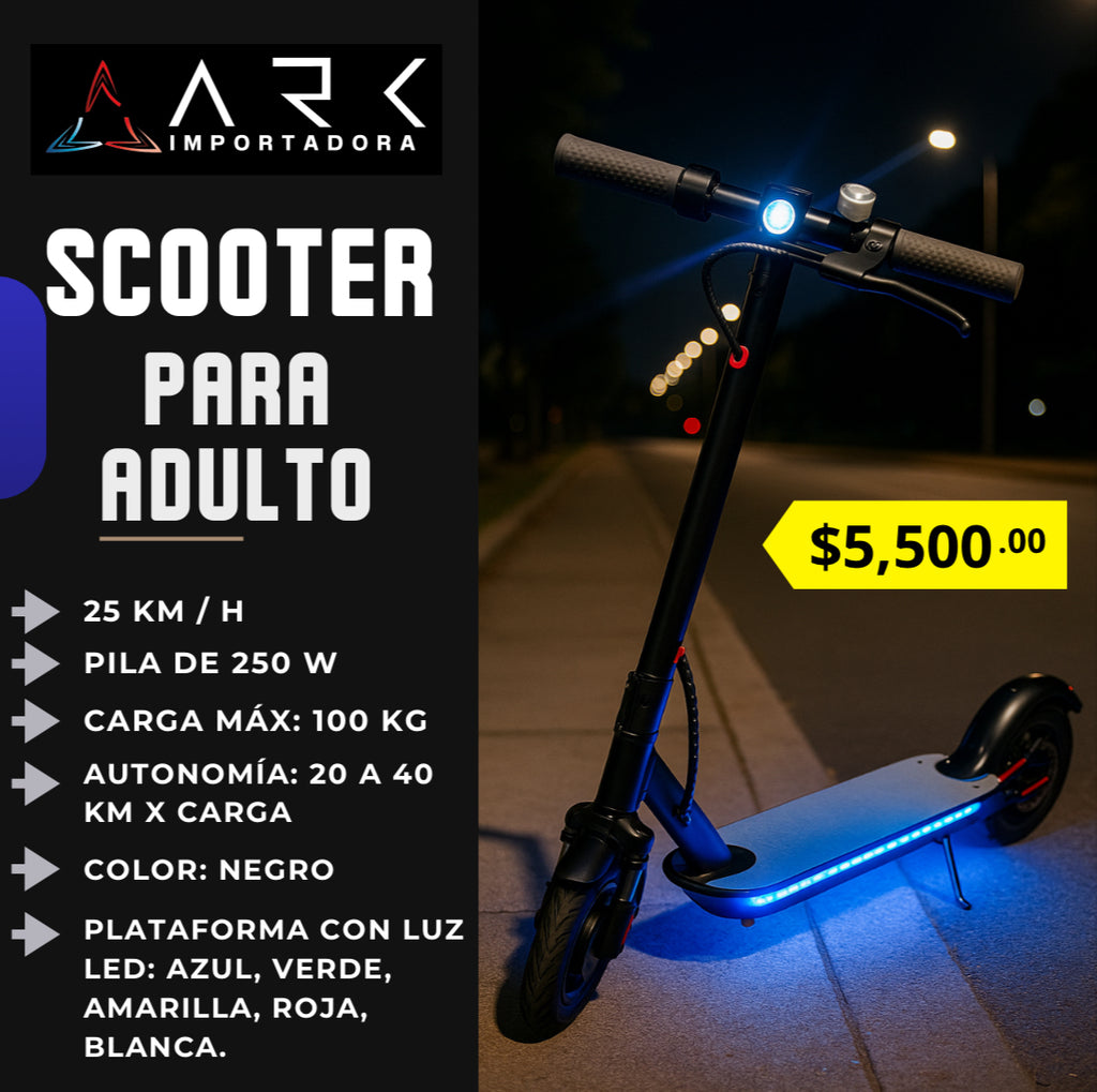 Scooter para adulto (negro)